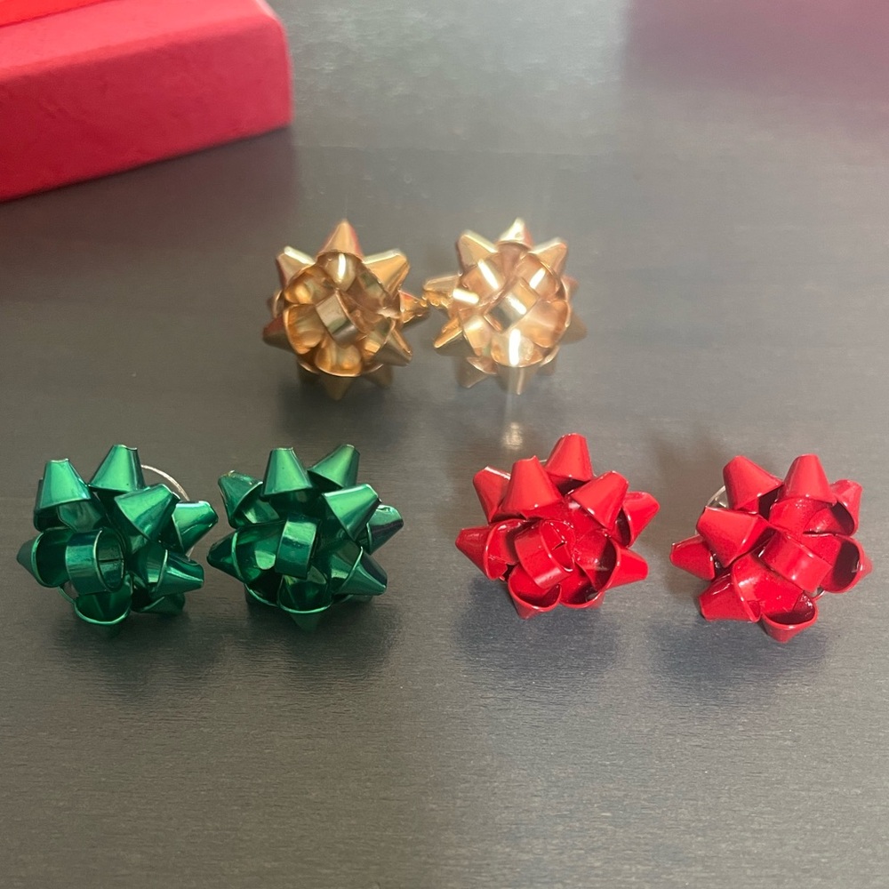 Festive Bow Earrings Set
